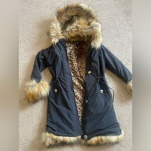 NWOT Donna Salyers faux fur coat